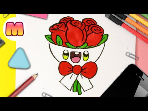 Video: Cómo Dibujar Un Ramo De Rosas