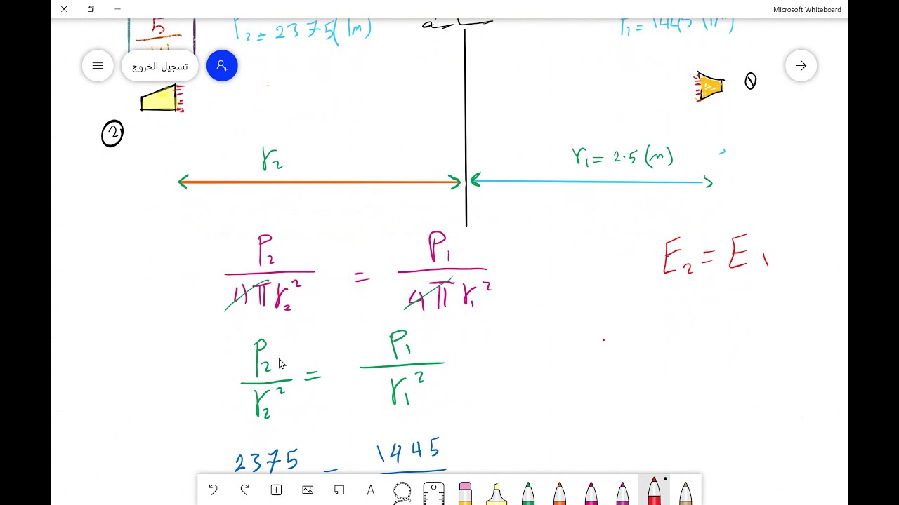 مسائل تدريبية على الاستضاءة فيزياء 3 مقررات
