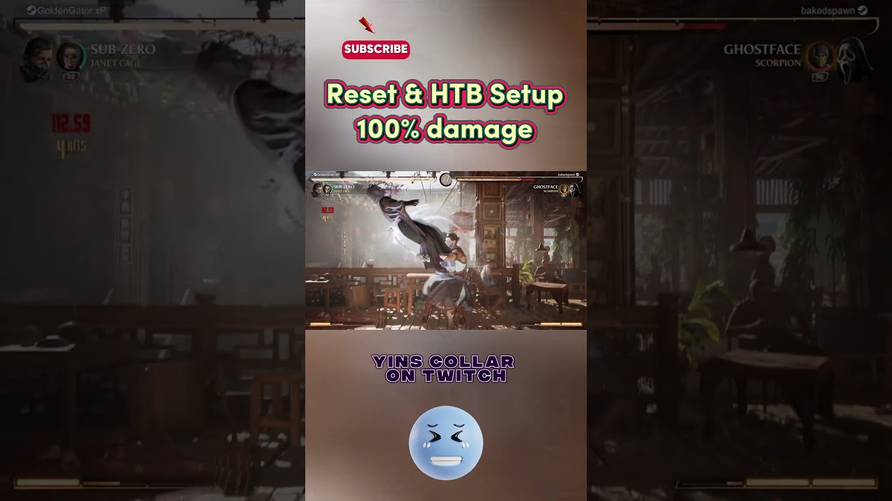 Sub Zero Janet Cage 100% Damage Reset and HTB Combo Setup