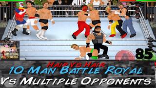 HAIR VS HAIR 10 MAN BATTLE ROYAL MATCH - Wrestling Revolution 2D screenshot 1