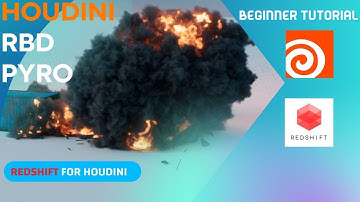 Houdini Beginner Tutorial | RBD and PYRO Tutorial | REDSHIFT Render