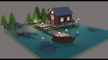 Low Poly Scene Modeling , Texturing And Lightning In Autodesk Maya 2020 😍😍😍- Timelapse Part 1