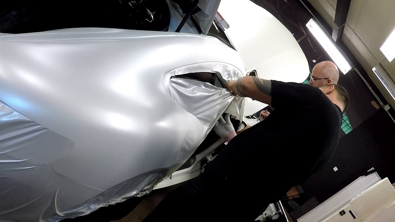 Full wrap Mercedes AMG GTS, Avery Dennisons Satin Pearl White YouTube