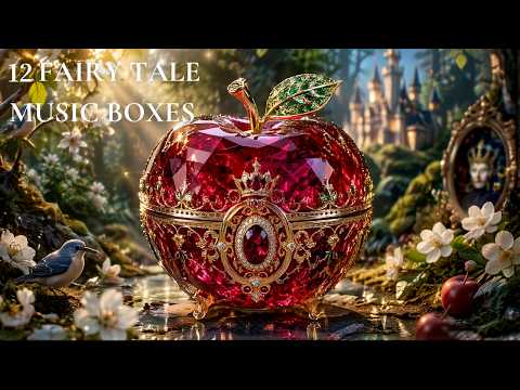 Glass and Gem Music Boxes Encasing 12 Fairy Tales| Fantasy Visual Art