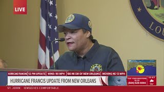New Orleans Mayor Cantrell and officials give an update on Hurricane Francine preparations