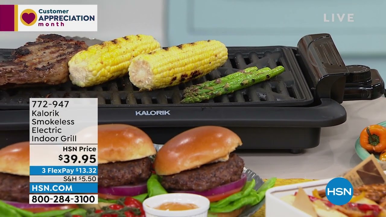 Kalorik® Electric Indoor Grill, Black