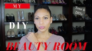 Hello DIY Queens! In this video I give you a tour of my DIY Beauty Room, and show you how I made my old furniture look ...