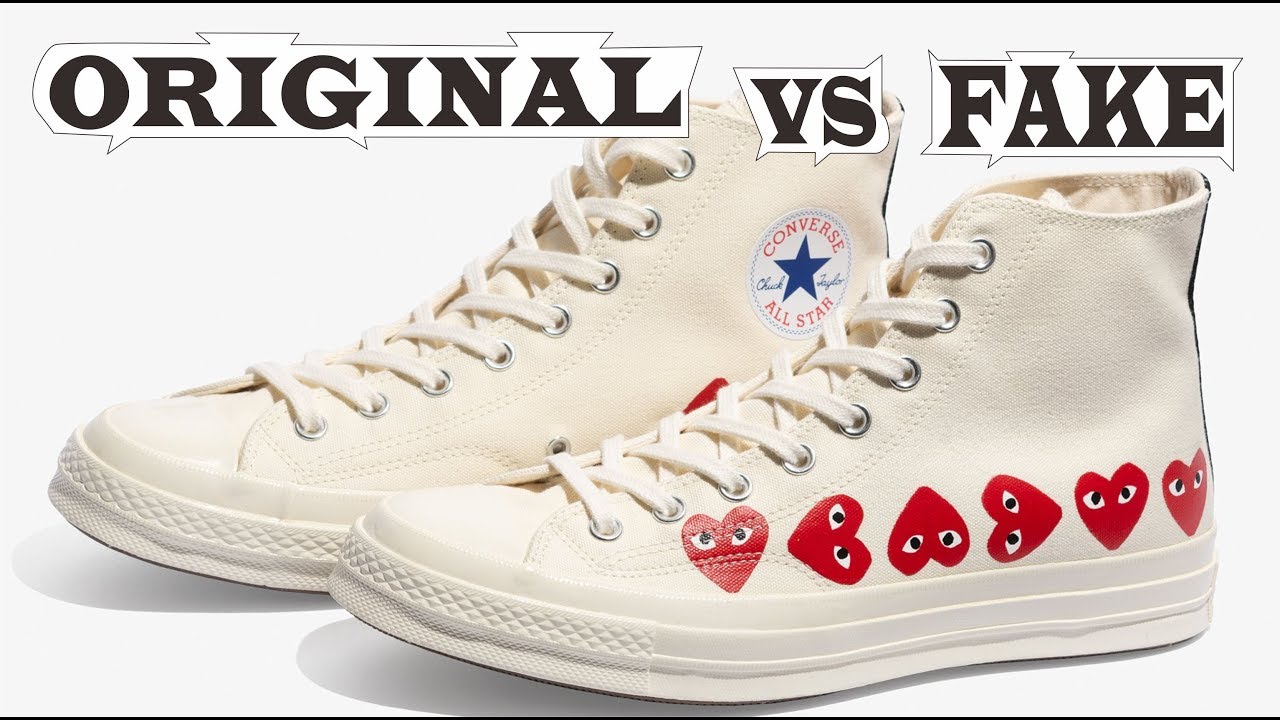 converse comme des garcons fake