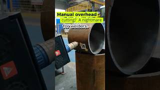 Overhead Beveling Mastery: MengRobot Q1 Cutting 20mm Steel with 10° Tilt