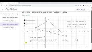 Geogebra: Locating Points using Weighted Average
