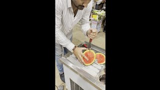 Roll ice cream | Fruit ice cream | Live ice cream making machine | Street Ice Cream