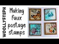 Different ways of creating faux postage stamps