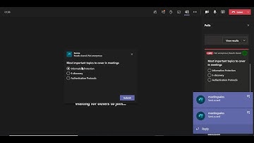 Polls in Microsoft Teams meeting using Microsoft Forms