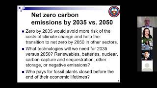 AEC 2021 –  What’s in a Timetable? Net Zero Carbon Emissions by 2035 vs. 2050 Panel