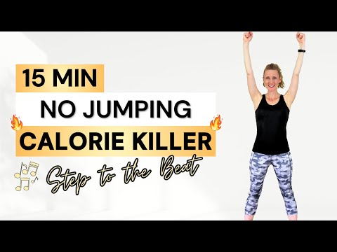 15 Min 🔥 NO JUMPING 🔥 CALORIE KILLER 🔥 Low Impact Cardio Workout for Weight Loss 🎶 Step to the Beat!