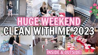 HUGE WEEKEND CLEAN WITH ME | SPRING DEEP CLEANING MOTIVATION | MESSY HOME RESET ROUTINE