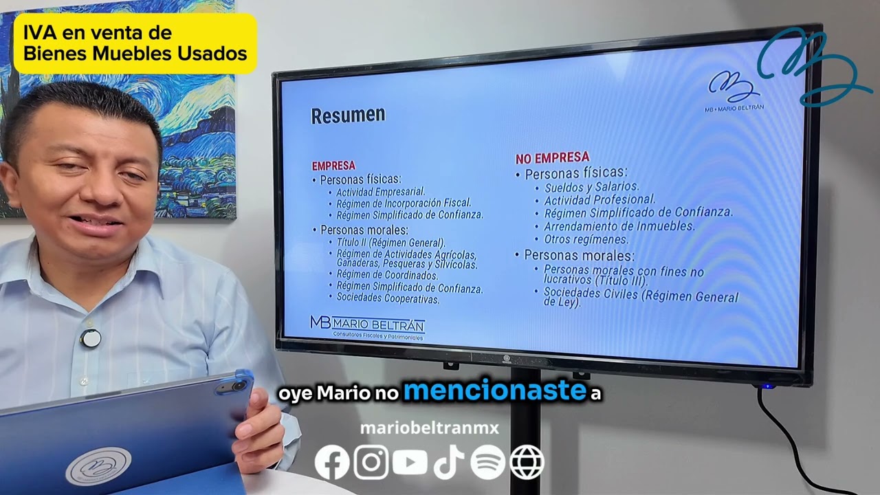 IVA en la venta de bienes muebles usados