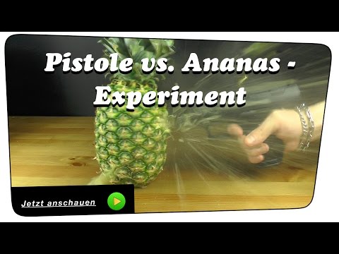 Schreckschusspistole gegen Ananas - Experiment | Tutorial