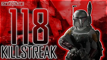 Boba Fett 118 Killstreak on Yavin IV | Star Wars Battlefront 2