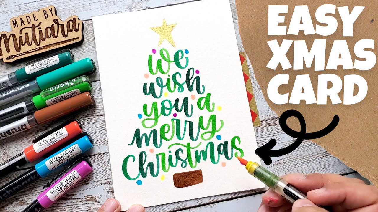 decorate a blank card with my WRITECH brush pens! @writechpens #writec