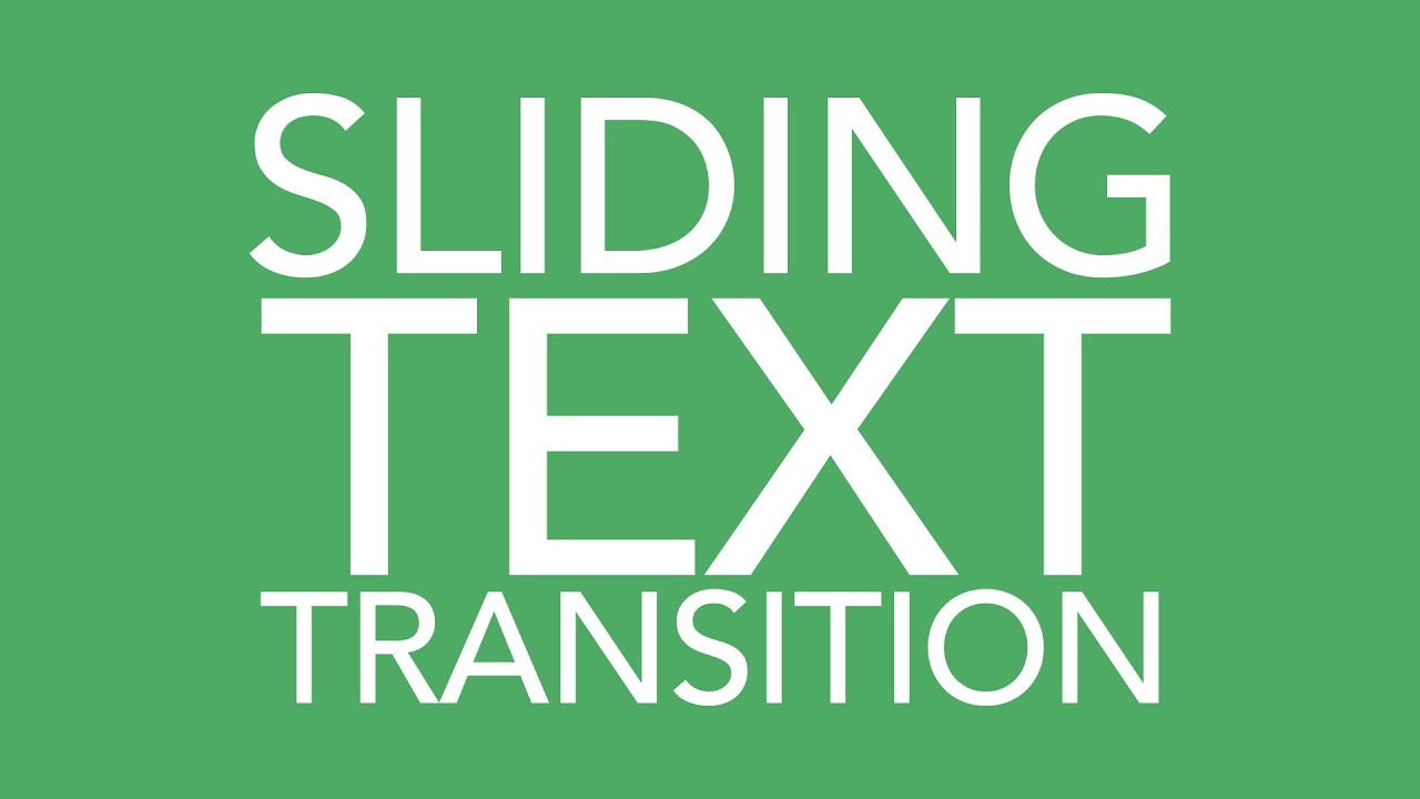 Lively Sliding Text In After Effects CC - YouTube