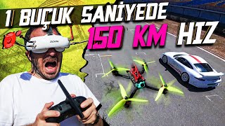 En Hizli Drone 0-150 Km 1,5 Sani̇ye Vs Porsche Formula 1 Pisti