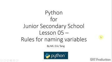 [ERT ICT Teaching] Learn Python for JSS (05 - Variables Naming Rules)