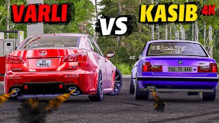 Varlı Lexsus vs Kasıb Bmw Drif Yarışması Çeşkanı Almaq| Maşın Oyunları | BeamNG.Driver #malikbedelov