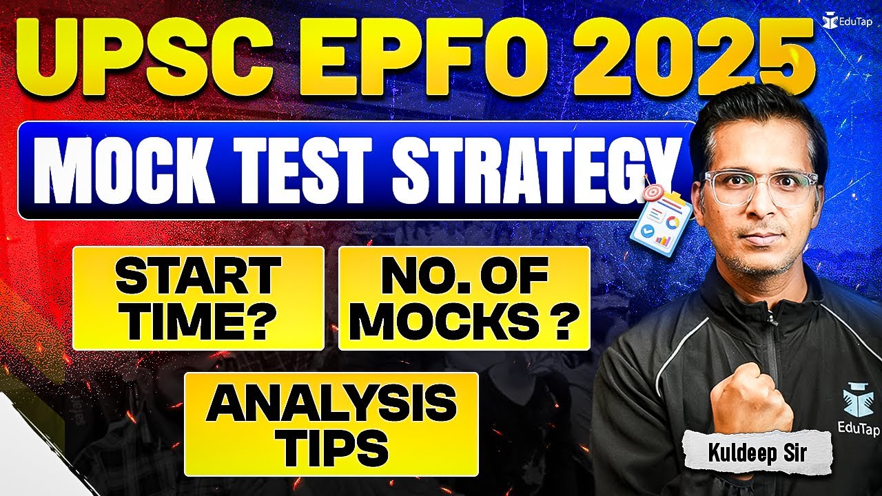 How to Prepare for UPSC EPFO Exam 2025 with Mock Test | UPSC EPFO EO AO ...