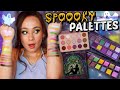 BORED OF EYESHADOW PALETTES?! WATCH THIS! NEW HALLOWEEN INDIE EYESHADOW PALETTES! SWATCH &amp; SIP
