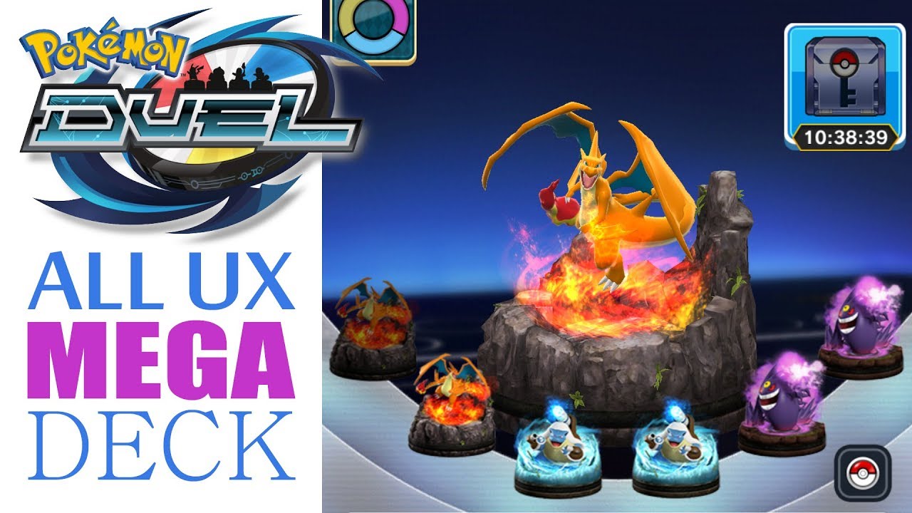 POKEMON DUEL: All UX Mega Charizard,  Mega Blastoise, and Mega Gengar Team