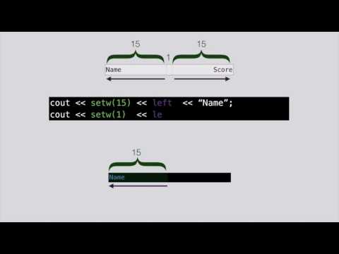 C++ Output with setw(), left, and right alignment