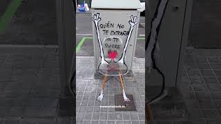 Quien te extraña – urban art Barcelona, trash art, street artist Barcellona – street art video Barcelona