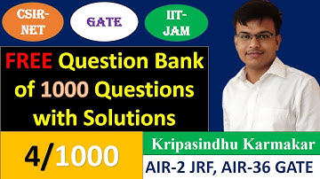 Most Important 1000 Question Series by Kripasindhu Karmakar AIR-2 JRF, AIR-36 GATE