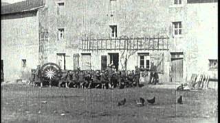 US soldiers of the AEF play games of chance behind the lines during World War I HD Stock Footage