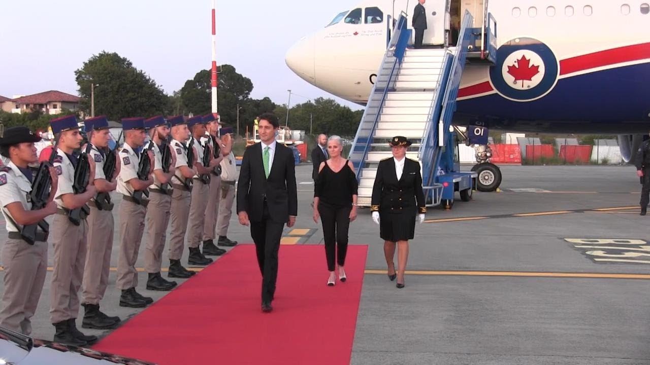 Trudeau arrives in Biarritz, France for the G7 summit