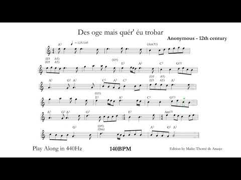 6.Des Oge Mais Quer' Eu Trobar - Play along 140BPM - Medieval Tunes Vol.1 (6 of 12)