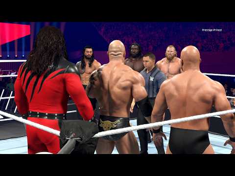 WWE 2K26 - Brock Lesnar, Oba Femi & Roman Reigns Vs Masked Kane