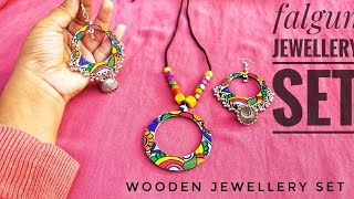 falgun special hand painted wooden jewellery set