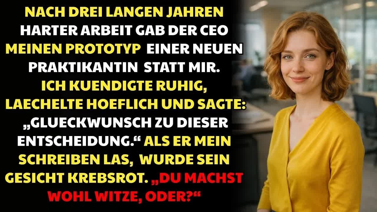 Der CEO Verschenkte Meinen Prototyp – Nach Meiner Kuendigung Brach Die Firma Ueber Nacht Ein
