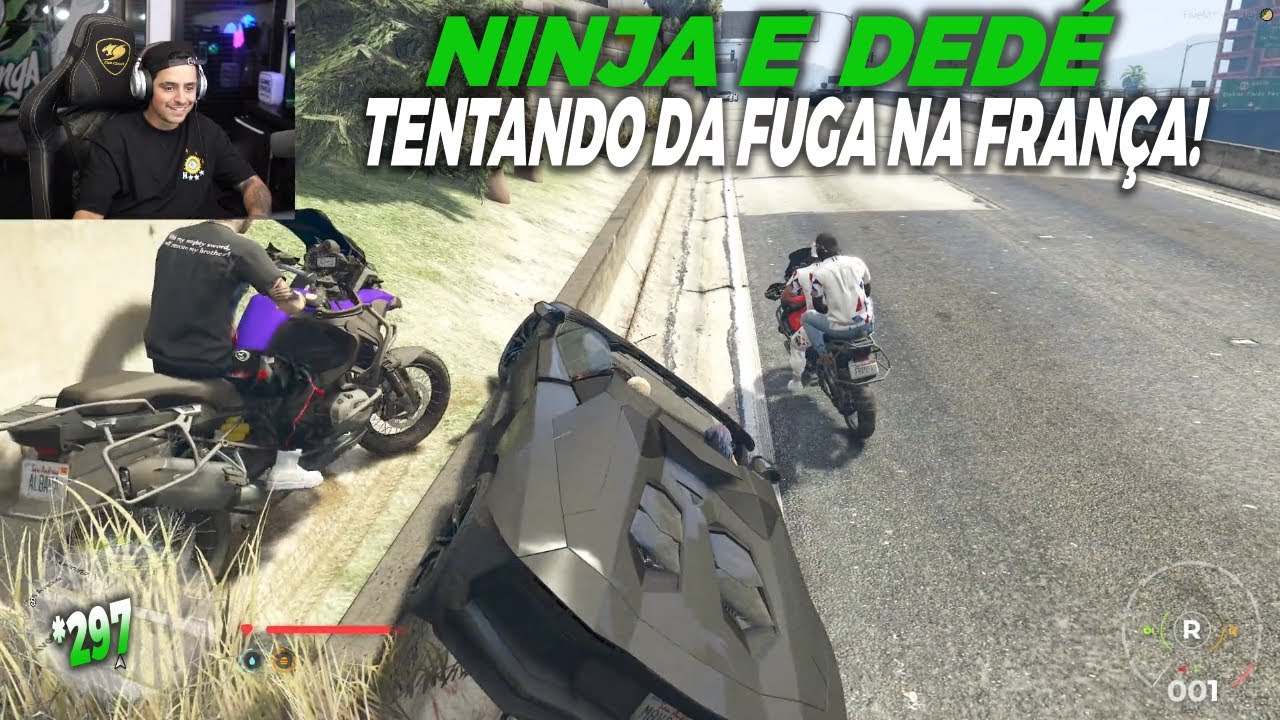 GERAL DA FRANÇA ATRÁ DO NINJA! OU ELE DÁ FUGA OU VAI DE VAPO! DESAFIU DA FUGA! GTA RP *297