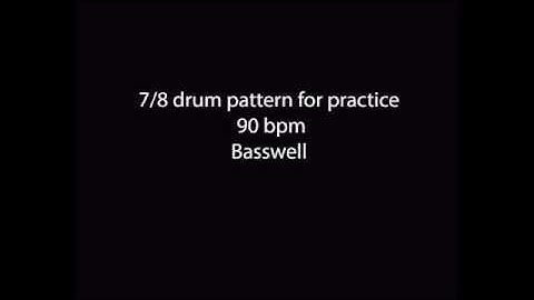 7/8 90 bpm Drum Machine Loop Pattern