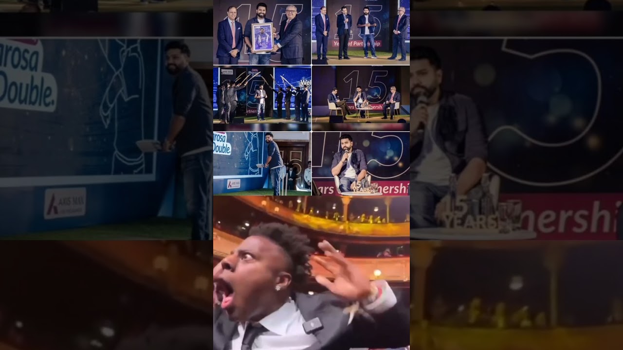 ROHIT SHARMA - THE BRAND AMBASSADOR OF AXIS MAX LIFE INSURANCE ,IN A EVENT IN MUMBAI 👌