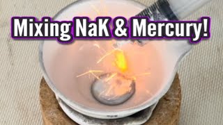 Mixing Mercury with NaK in RamZland!🔥 2NaK+Hg→Na2Hg+K2Hg #STEM #amalgamation #experiment #RamZland