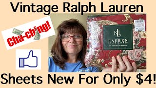 New Vintage Ralph Lauren Sheets For $4!