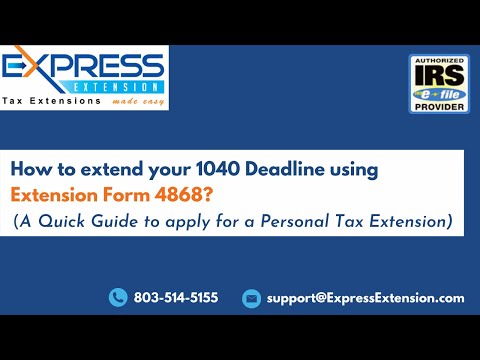 How To File An Personal Tax Extension Form 4868 Online