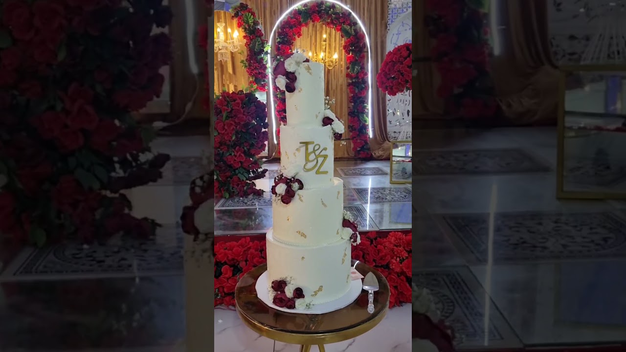 Beautiful 4-tier wedding cake Azad Kashmir | Perfect cake for wedding day 