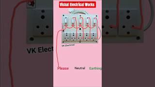 ⚡ 5 Switch 5 Socket Connection Diagram | Electric Board Wiring Complete | #shorts #electricalti