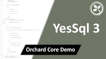 YesSql 3 - Orchard Core Demo