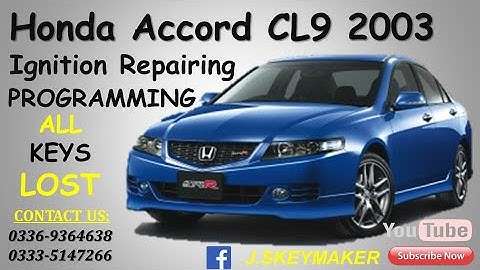 HOW TO PROGRAM ANY HONDA IMMOBILIZER KEY FOB | HONDA ACCORD CL9 2003 ALL KEYS LOST KEY PROGRAMMING